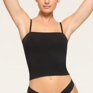 SKIMS New Vintage Cami Top Sleeveless Square Neck Tank Washed Onyx Black NWT 4X
